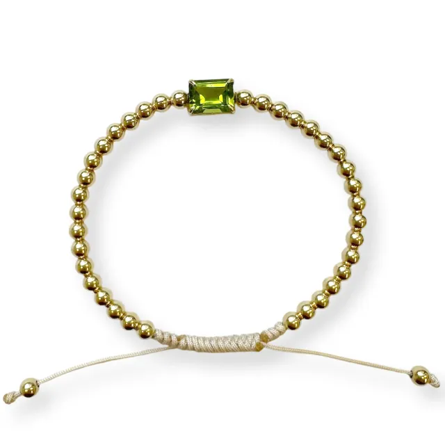 Juwelier Ripassa bolletjes armband geelgoud peridot