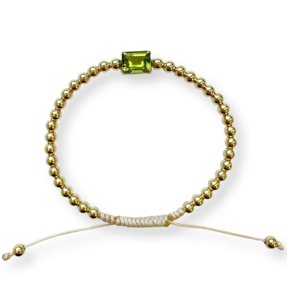 Juwelier Ripassa bolletjes armband geelgoud peridot