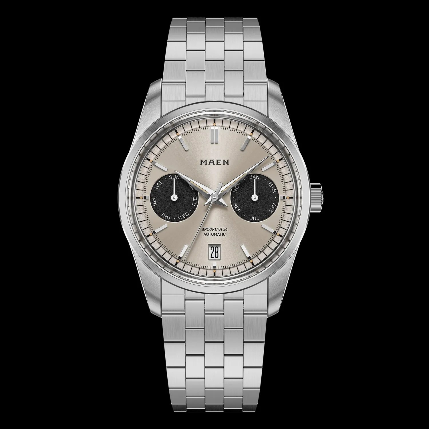 Maen Brooklyn 36 M5.1.2 horloge staal dagelijks