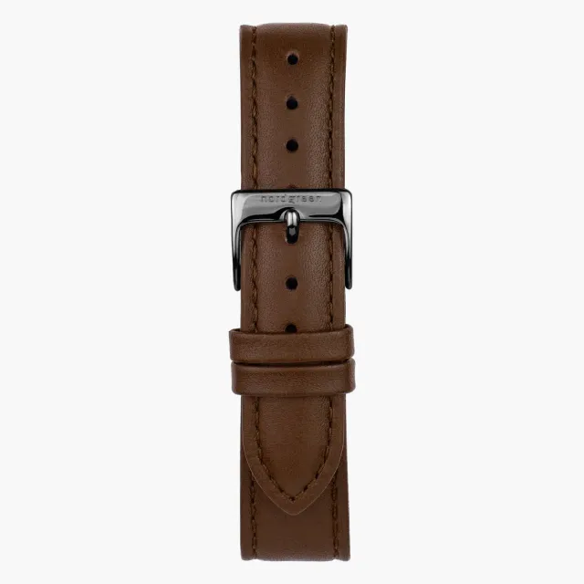 Nordgreen Brown Leather horlogebandje 36mm bruin leer