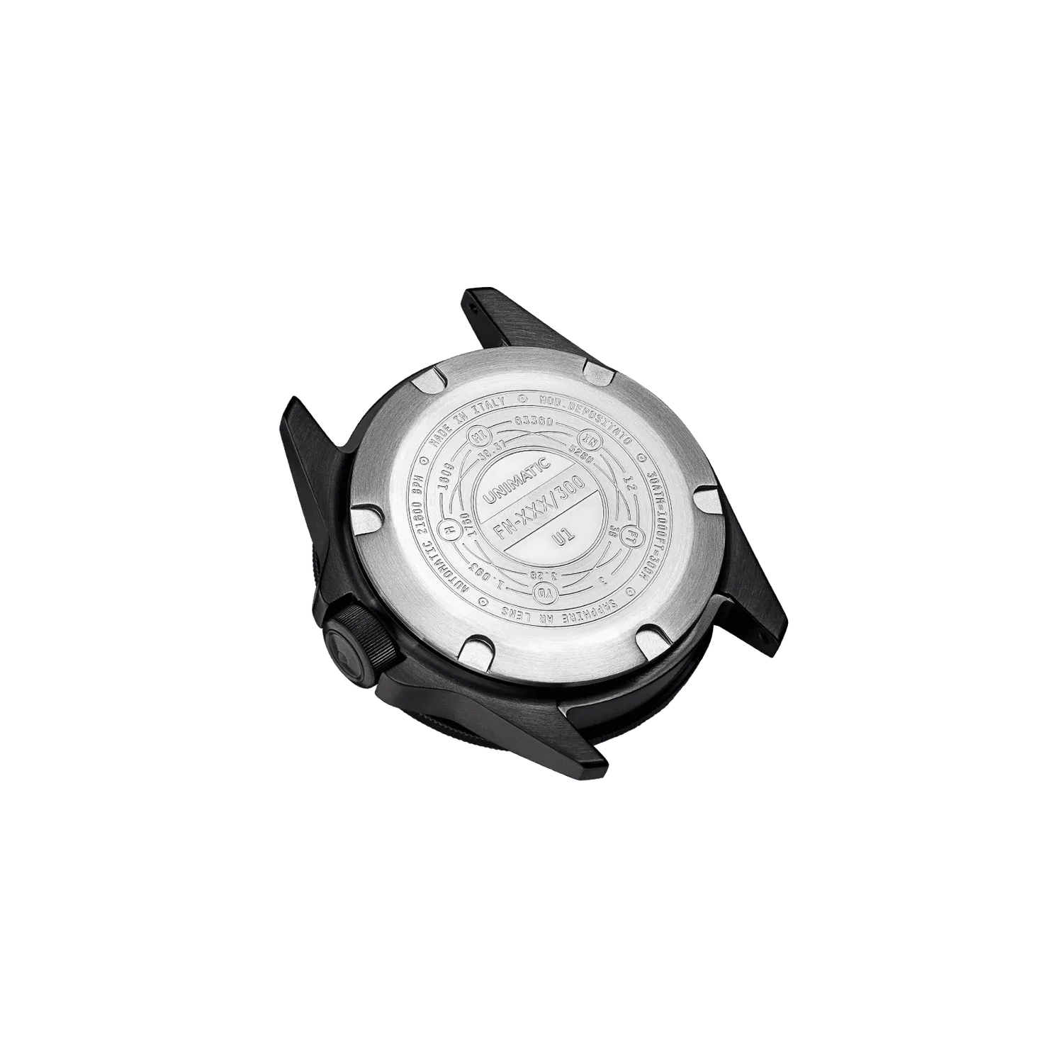 Unimatic Modello Uno U1-FN horloge zwart DLC duiker