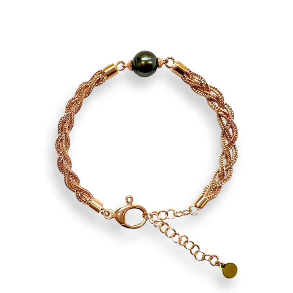 Juwelier Ripassa Rosé Goud Armband met Parel Verguld
