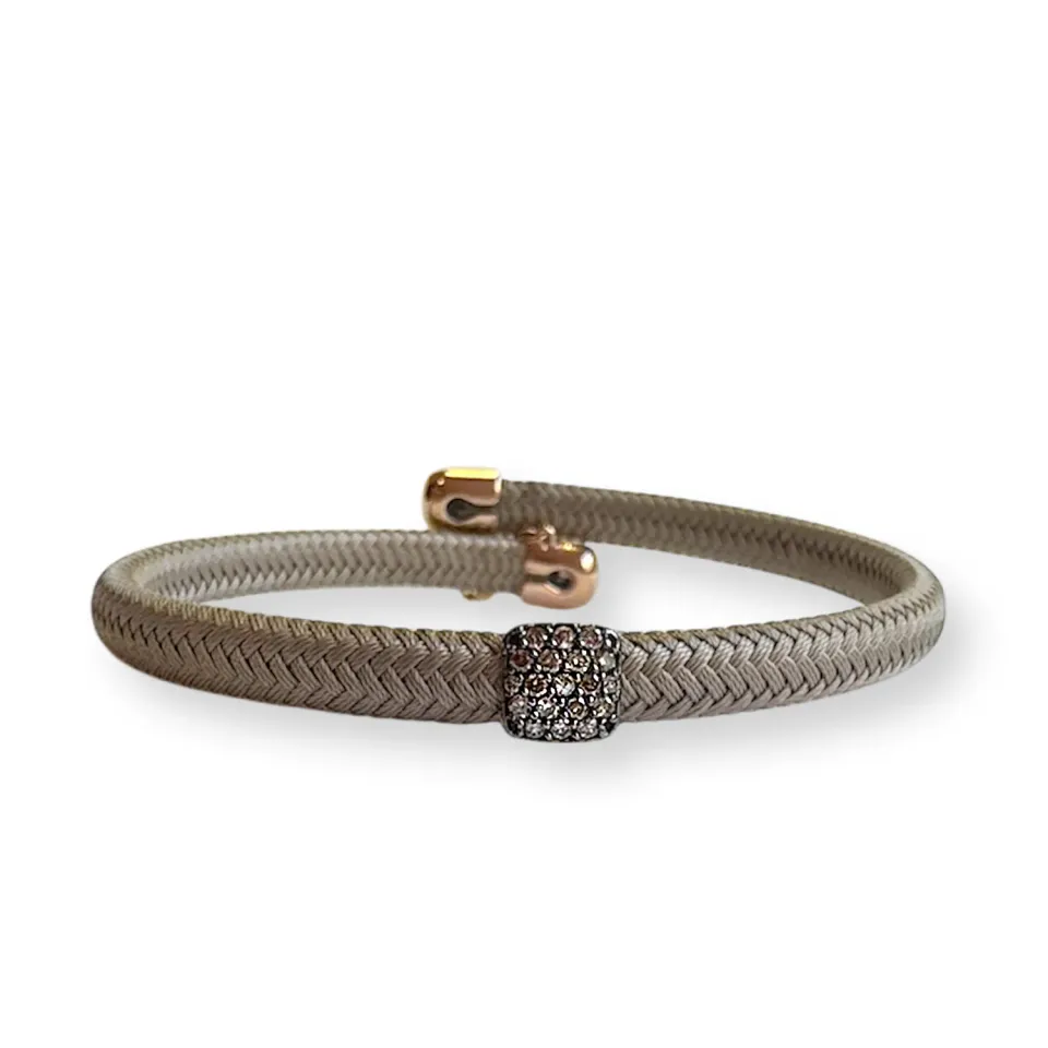Juwelier Ripassa koordarmband rosé goud champagne diamant