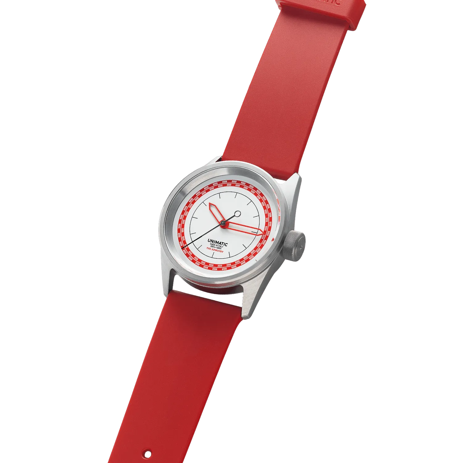 Unimatic Modello Cinque U5S-TA2 horloge 40mm wit rood