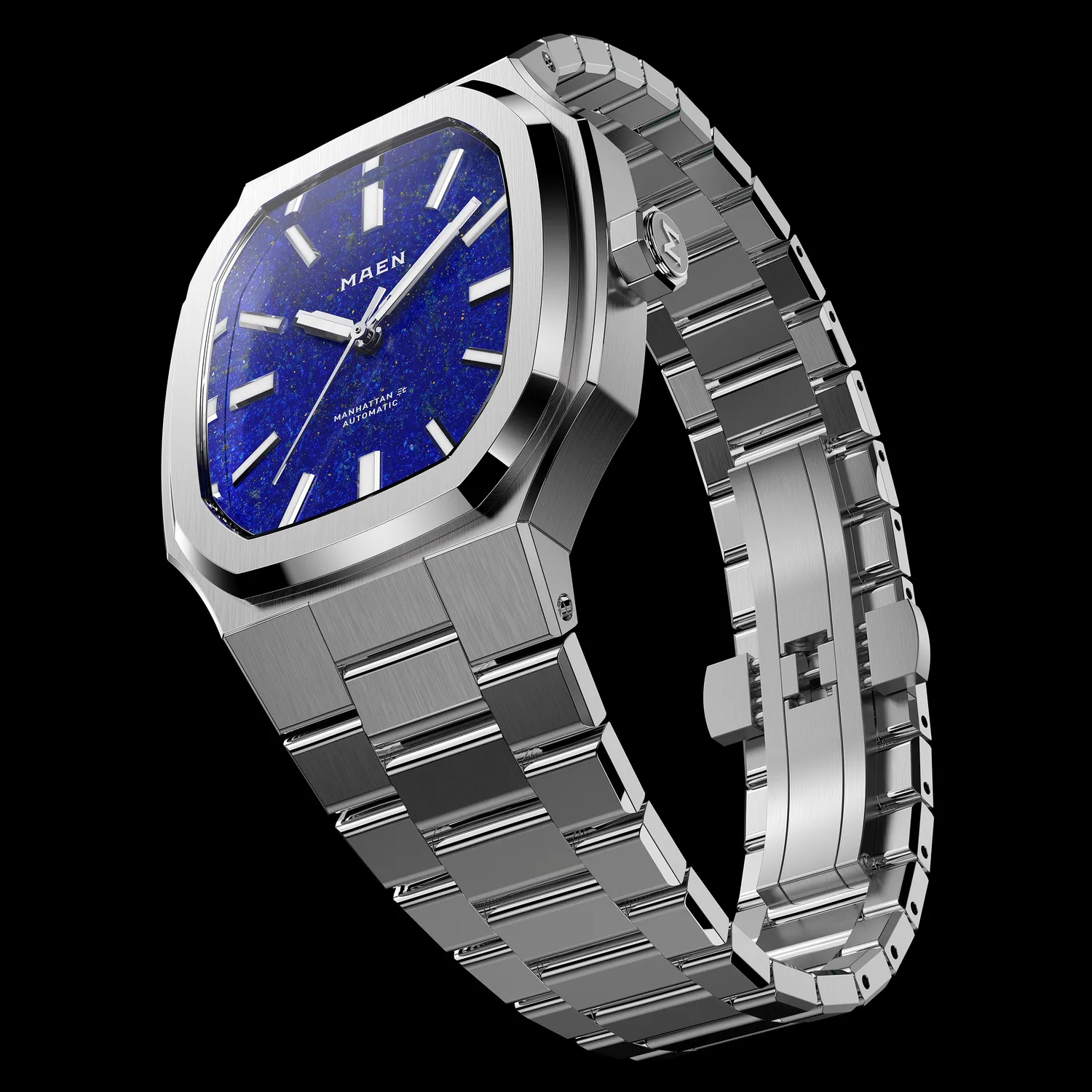 Maen Manhattan 37 Qian Edition horloge 37 mm staal