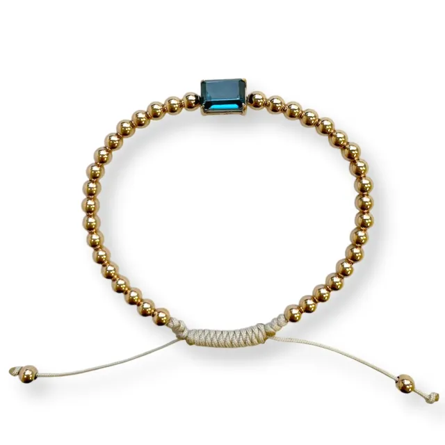 Juwelier Ripassa bolletjes armband roségoud London Blue topaas