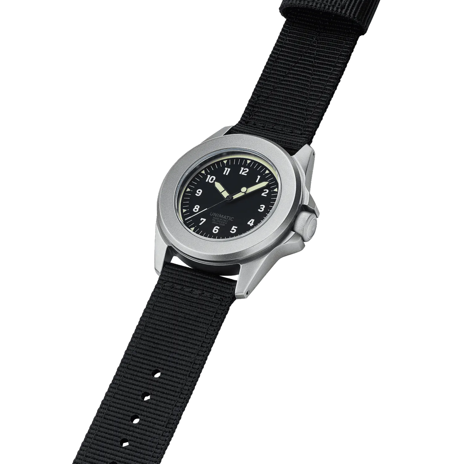 Unimatic Modello Quattro UT4-B horloge zwart quartz 300m