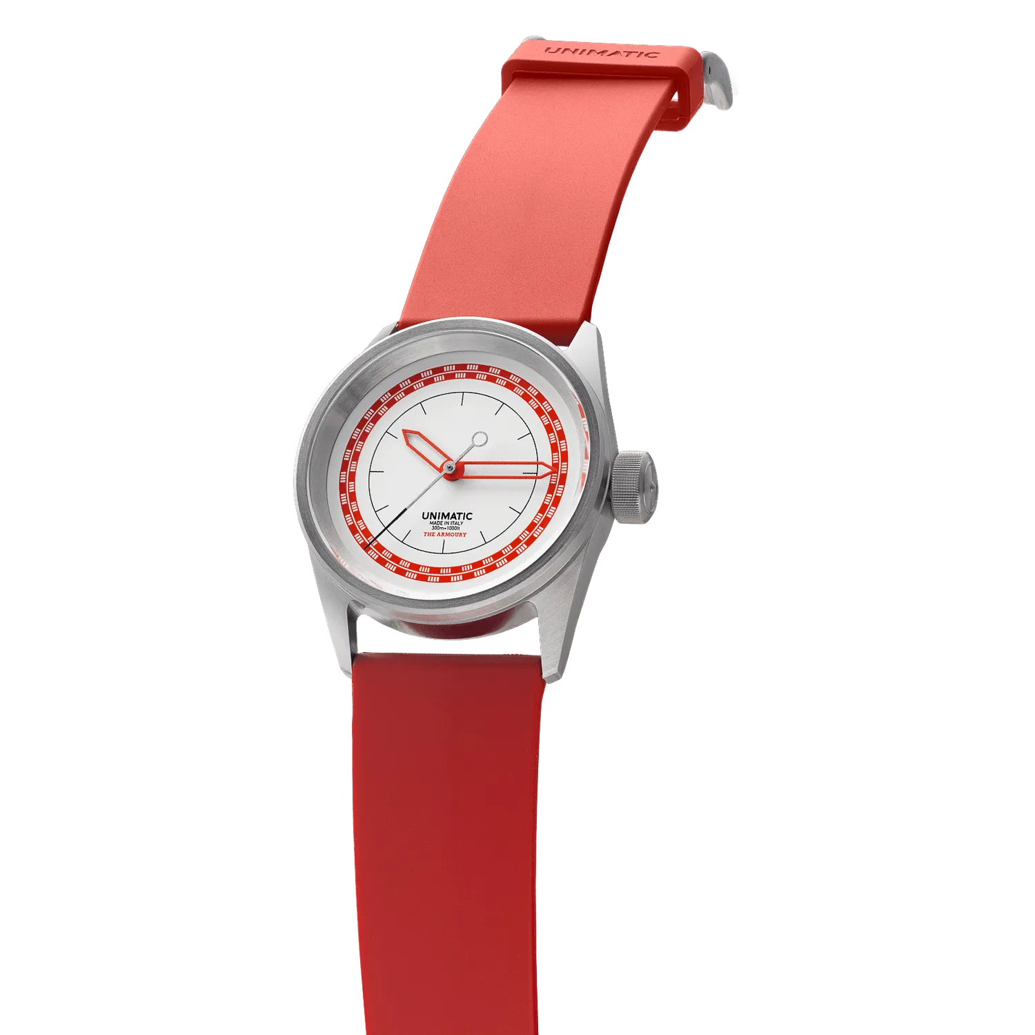 Unimatic Modello Cinque U5S-TA2 horloge 40mm wit rood