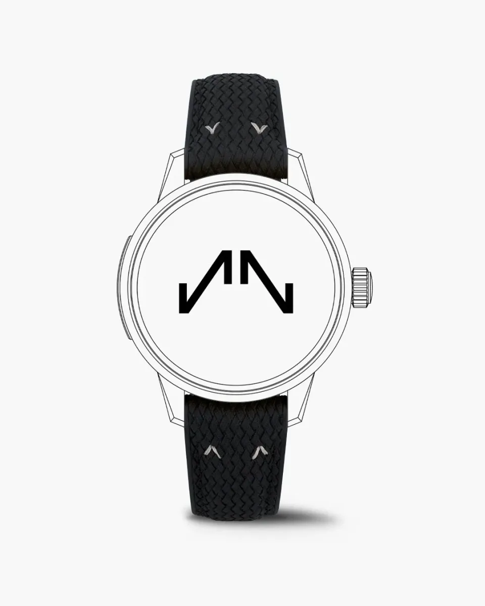 Norqain Freedom 60 39mm horlogeband zwart perlon