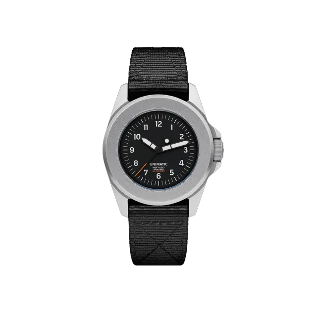 Unimatic Modello Quattro UT4 quartz horloge zwart
