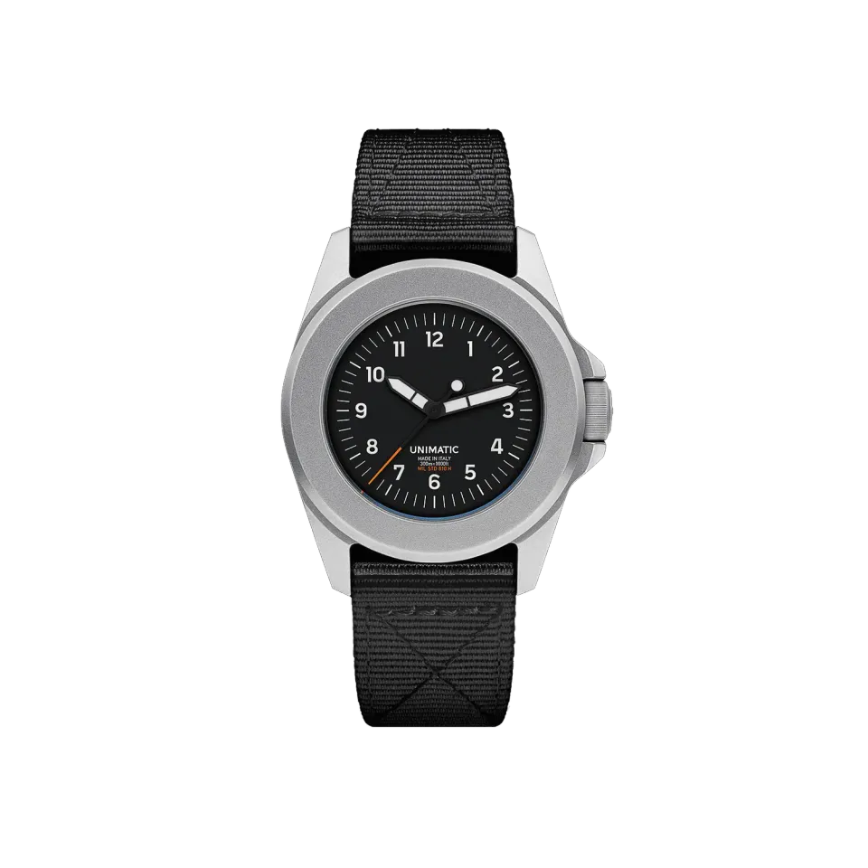 Unimatic Modello Quattro UT4 quartz horloge zwart