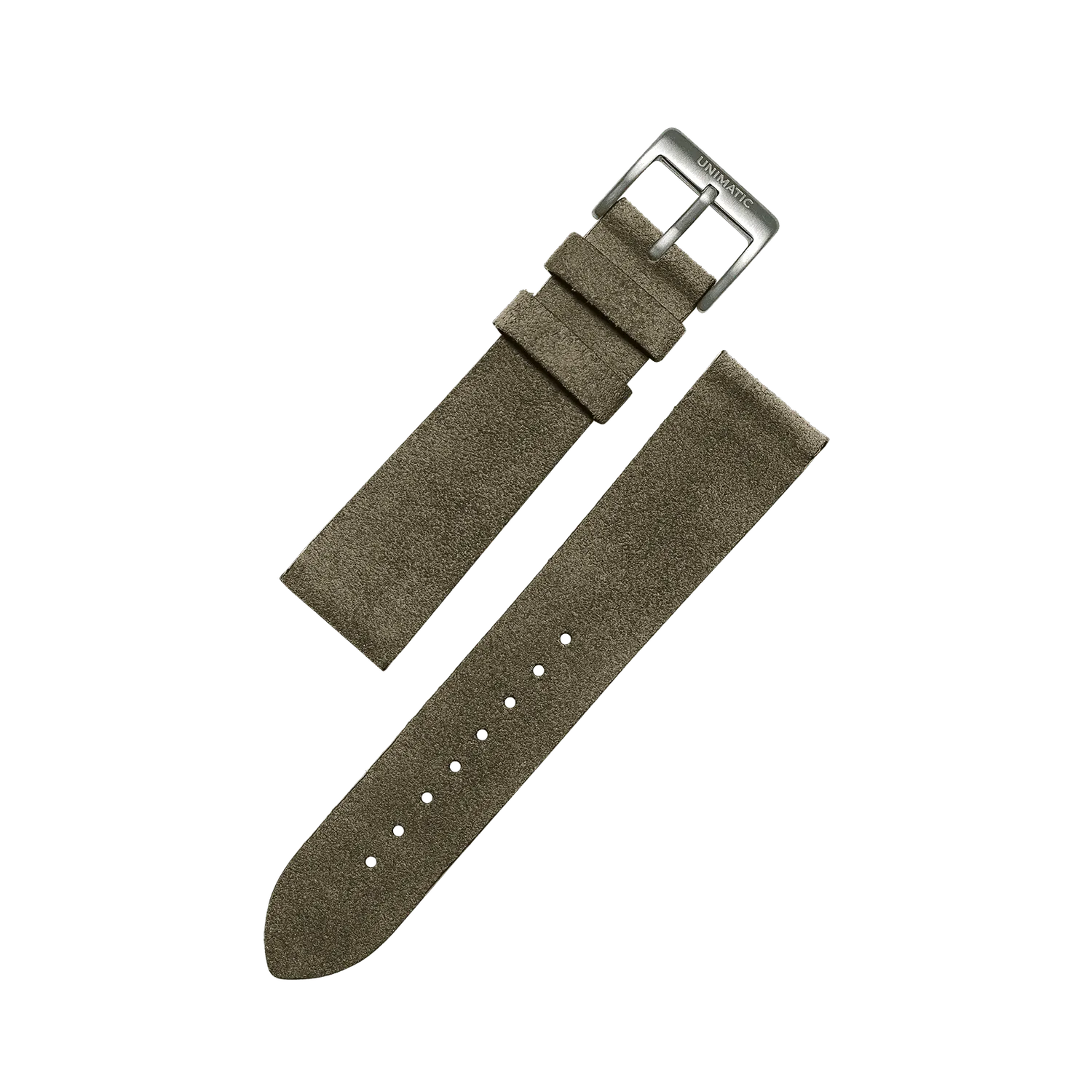 Unimatic Suede horlogebandje 22mm zand leer