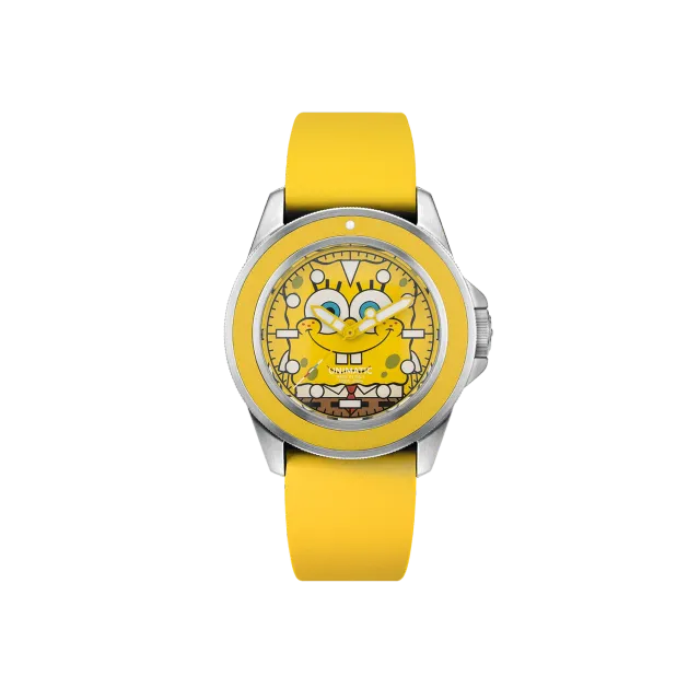 Unimatic Modello Uno U1-SS2 duikhorloge geel leder
