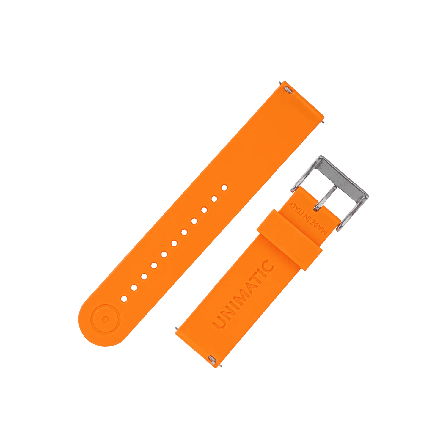 Unimatic Two-Piece TPU horlogeband 22mm blauw reflex