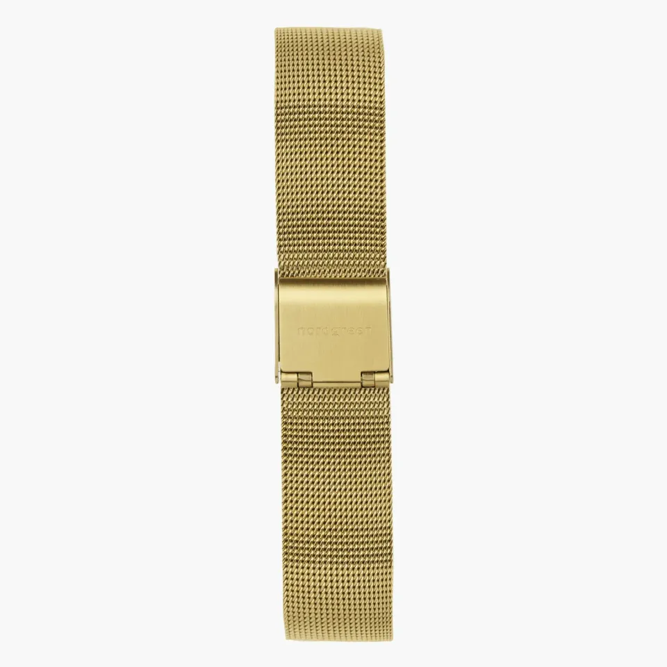Nordgreen Gold Mesh horlogebandje 36mm goud staal