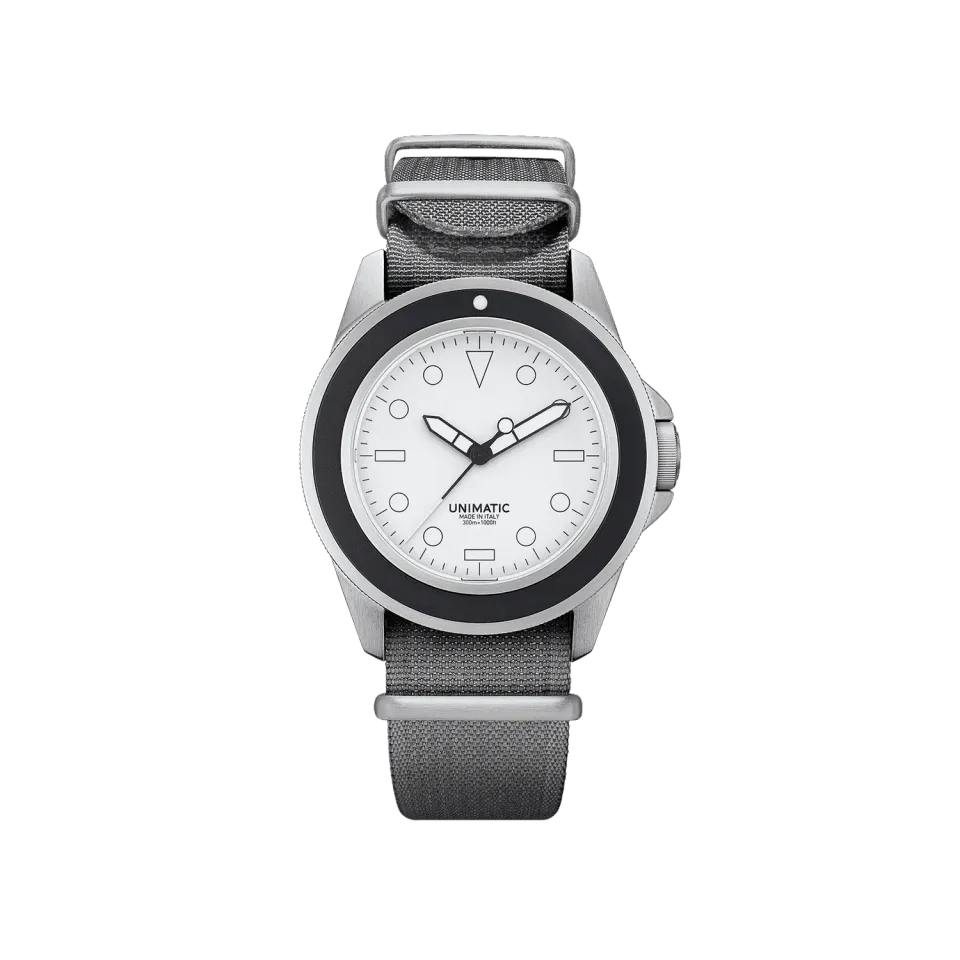 Unimatic Modello Uno U1-FL duikhorloge wit-full-lume automaat