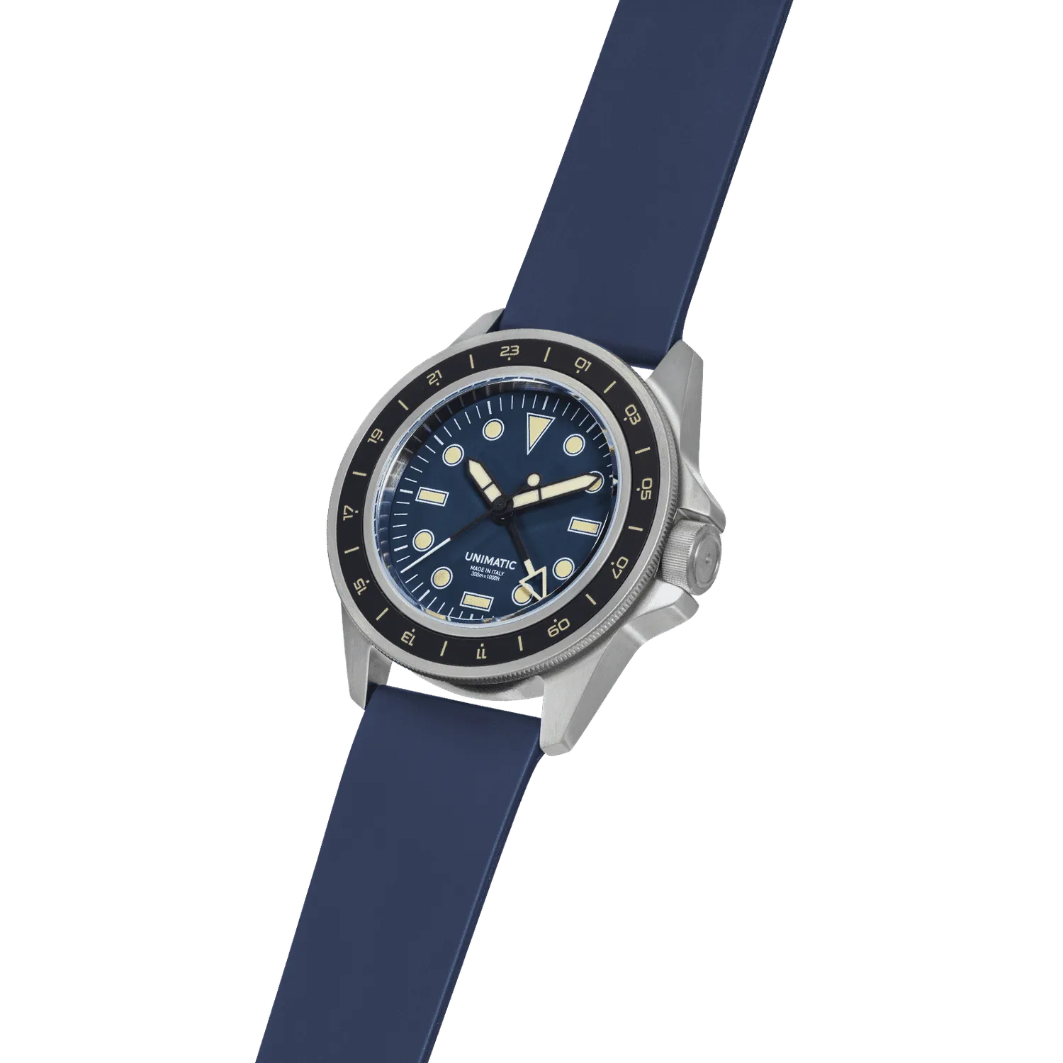 Unimatic Modello Uno U1-GMT-DHN duikhorloge blauw GMT