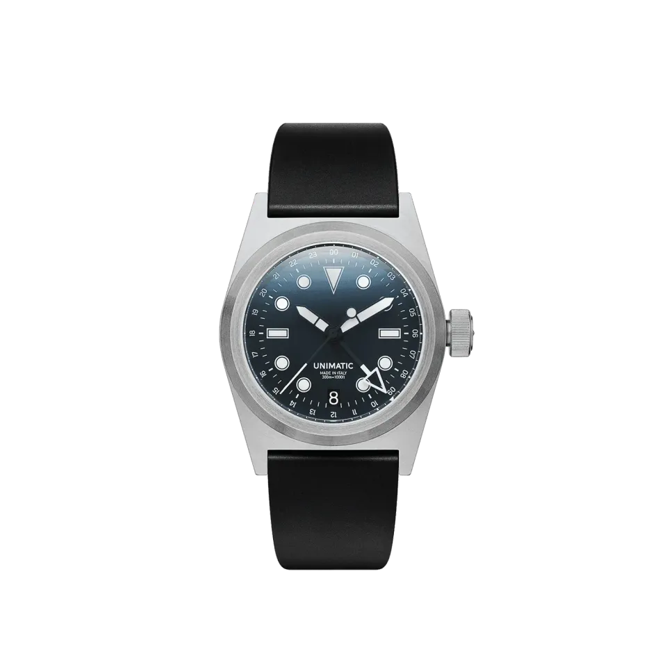 Unimatic Modello Due U2-GMT horloge zwart GMT 38mm