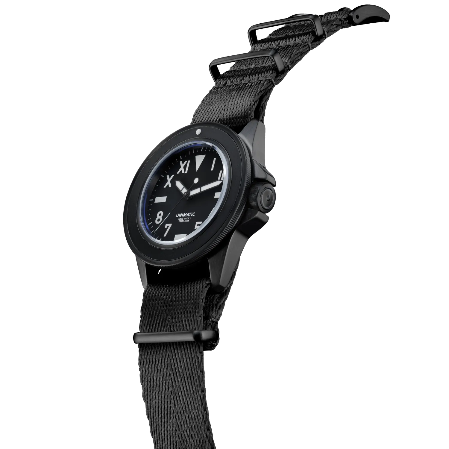 Unimatic Modello Uno U1-NU duikhorloge zwart DLC 40mm