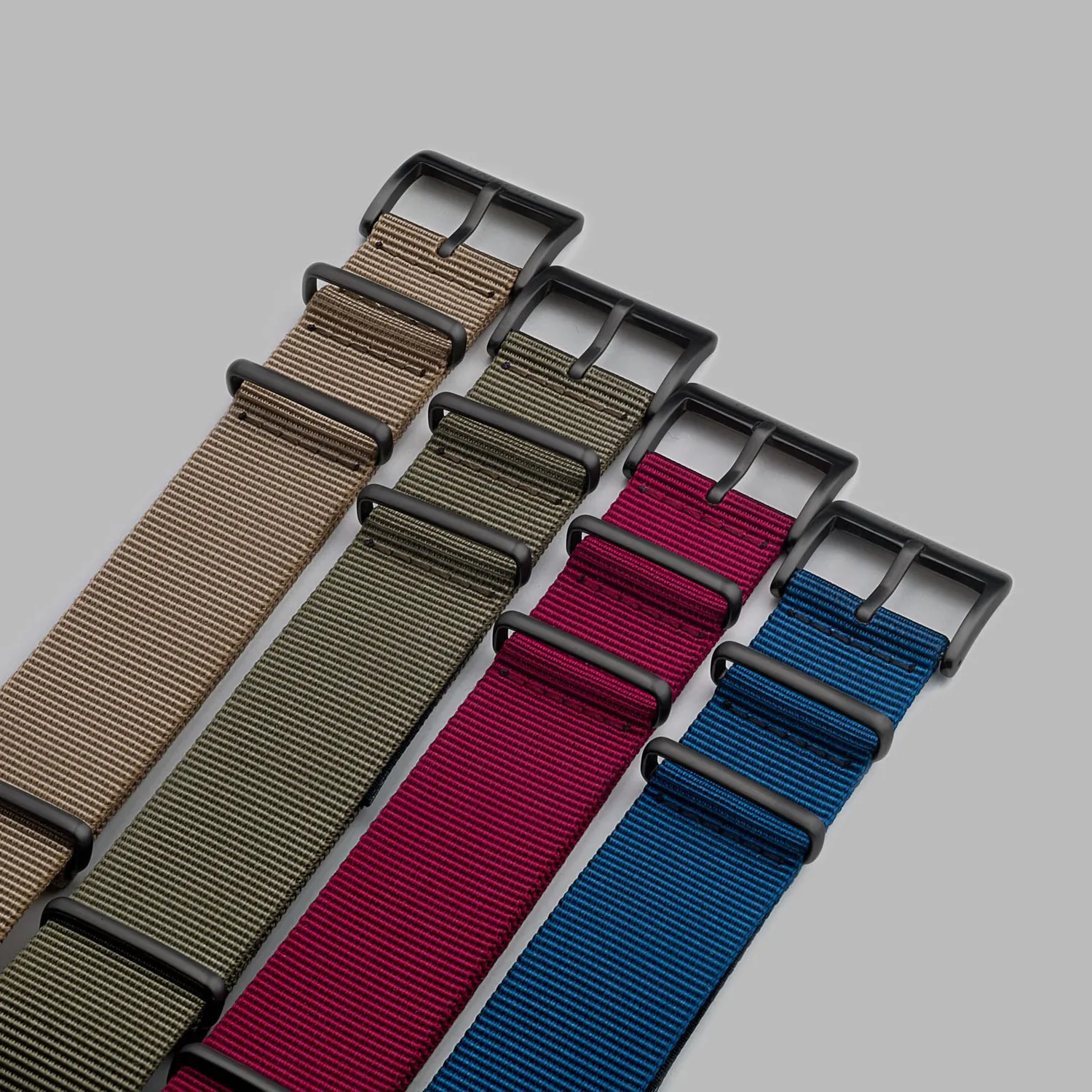 Unimatic Nato nylon horlogebandjes 22mm 4 stuks