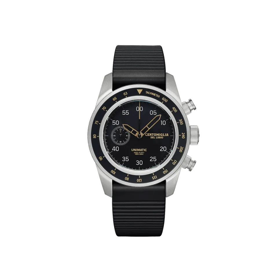 Unimatic Modello Tre U3-CDL chrono duikhorloge zwart