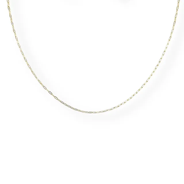 Juwelier Ripassa geel gouden paperclip collier ovaal