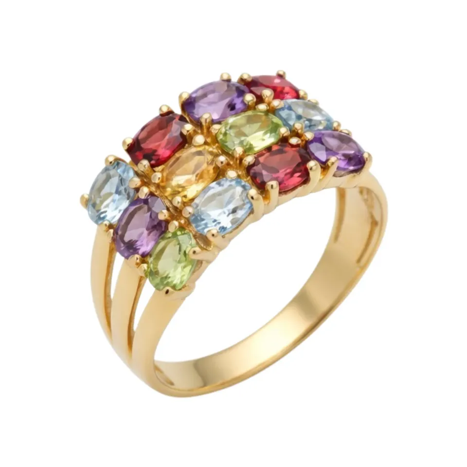 Juwelier Ripassa geel gouden quartz ring