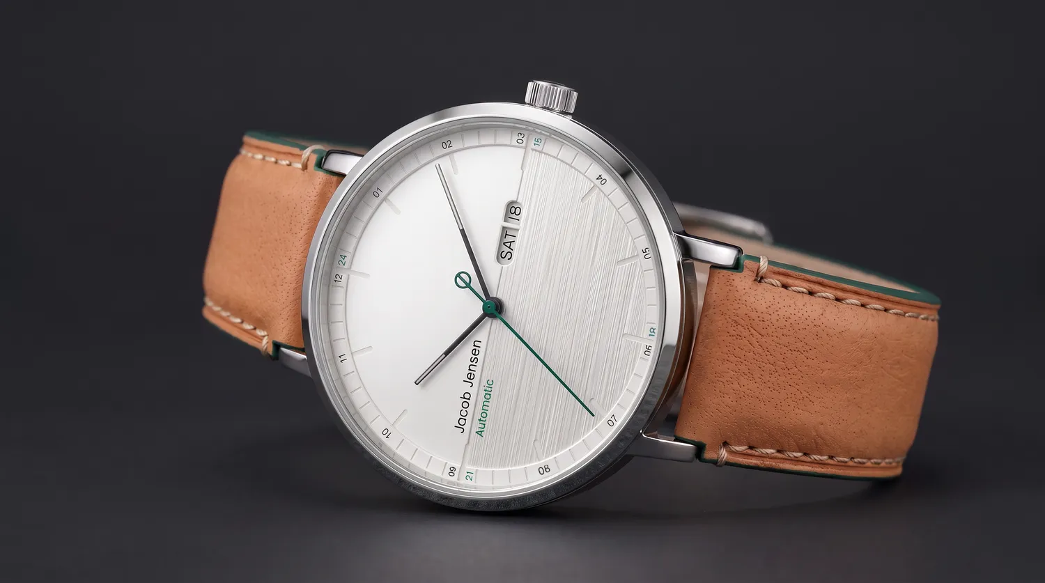 Jacob Jensen Aekvator 1005 horloge zilver groen