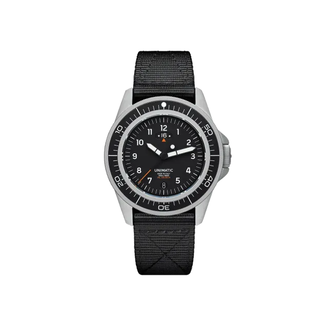 Unimatic Modello Uno UT1-GMT toolwatch zwart 40mm