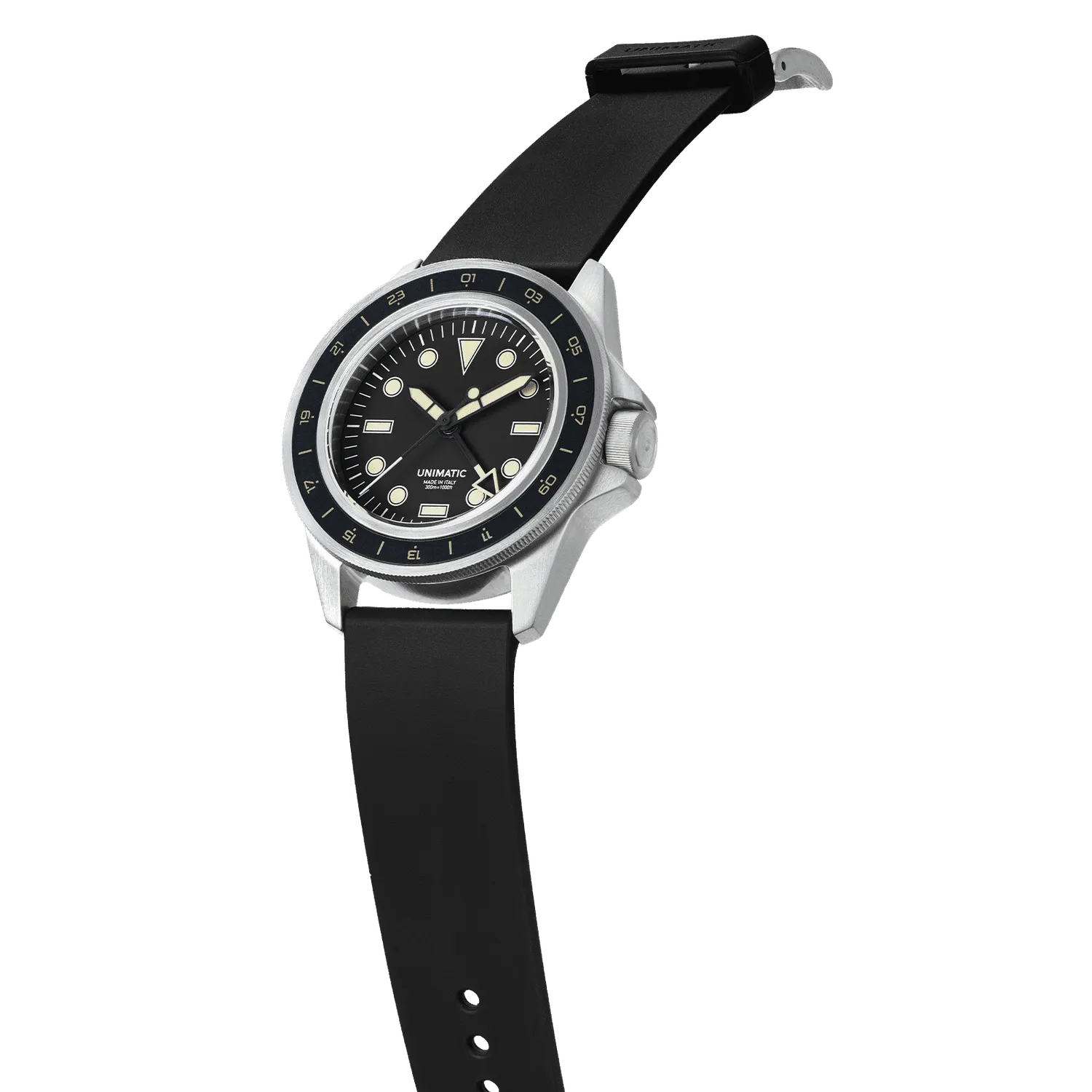 Unimatic Modello Uno U1-GMT-DHB horloge zwart GMT
