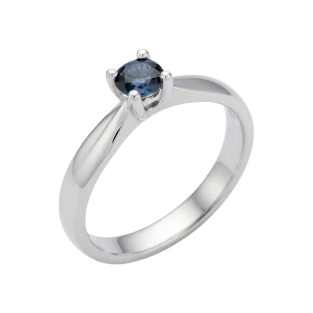 Juwelier Ripassa Saffier ring witgoud blauw