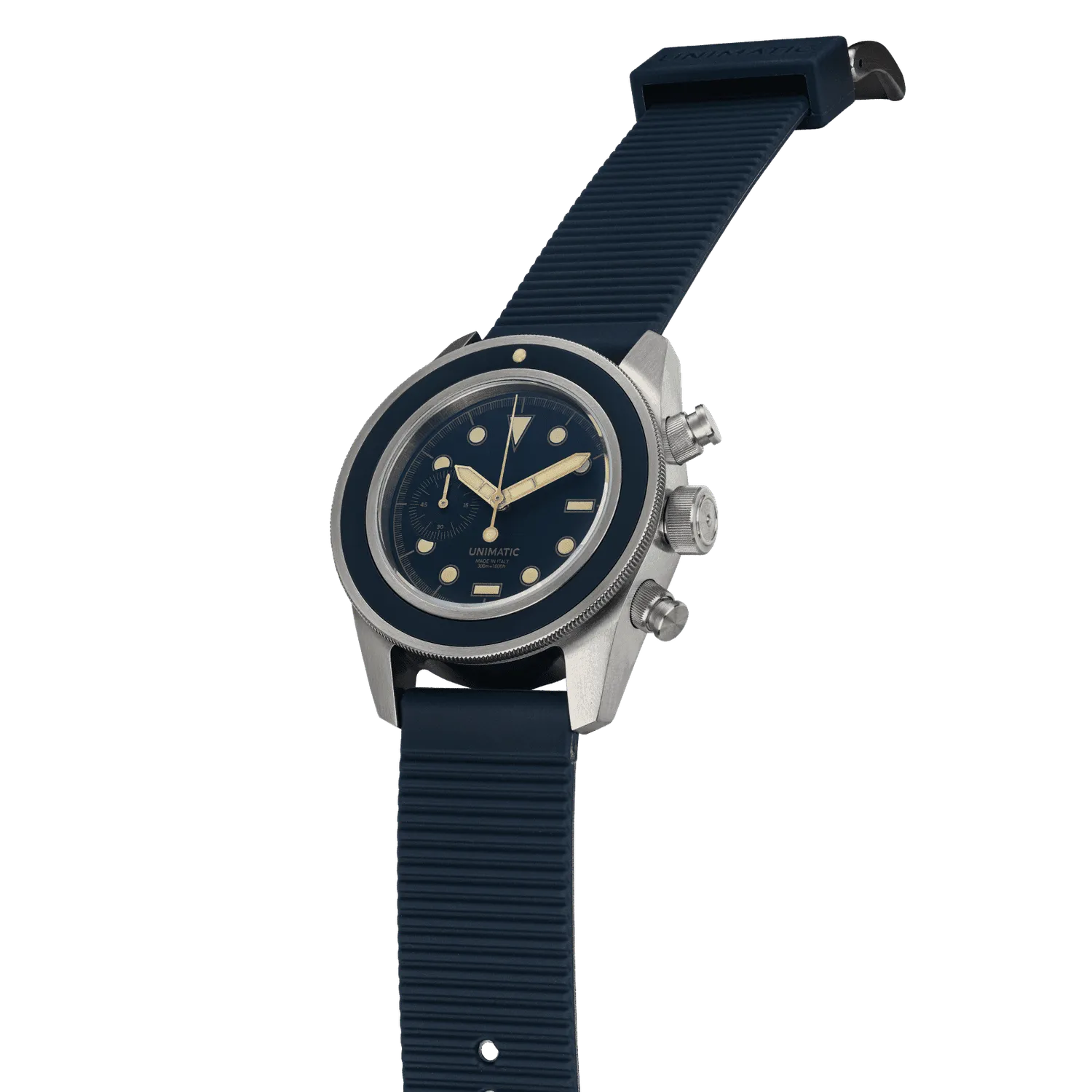 Unimatic Modello Tre U3-8N horloge blauw 300m