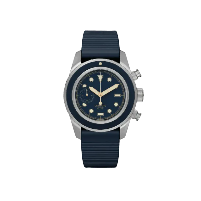 Unimatic Modello Tre U3-8N horloge blauw 300m