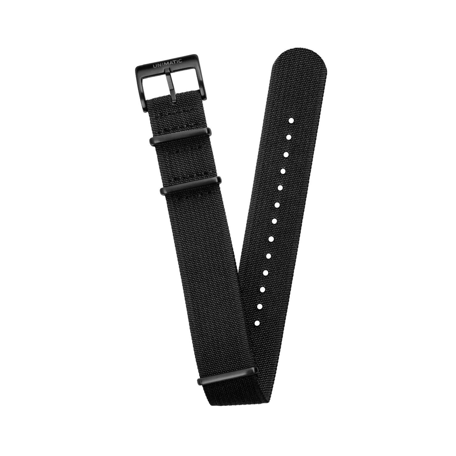 Unimatic NATO Seatbelt horlogebandje 22mm olijf nylon