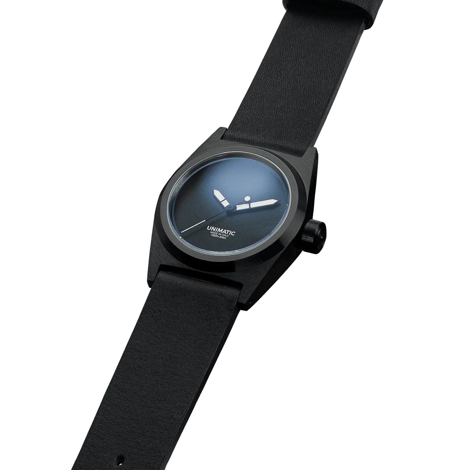 Unimatic Modello Due U2S-MN horloge zwart DLC slank