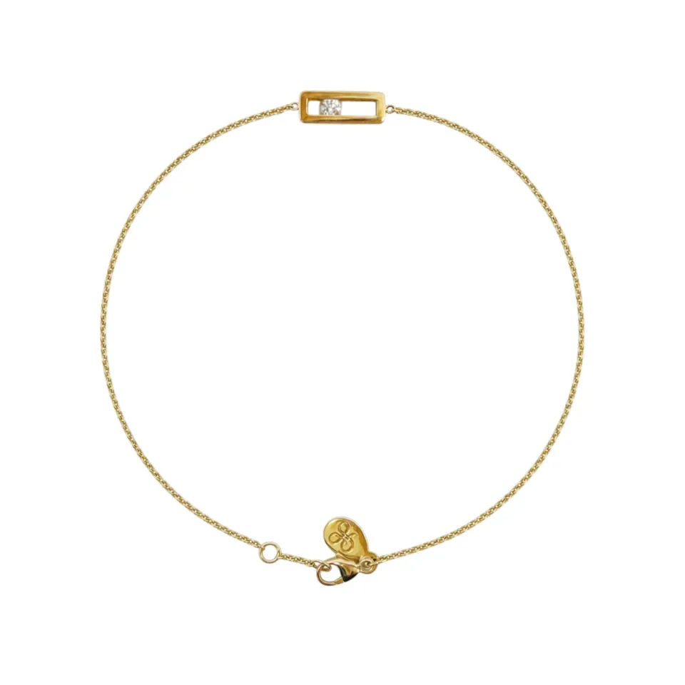 Juwelier Ripassa armband geelgoud met diamant dames