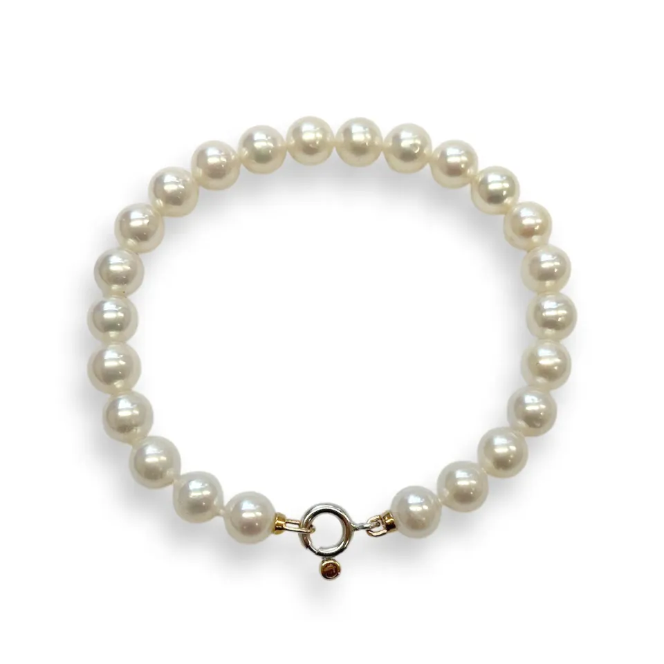 Juwelier Ripassa parelarmband met gouden sluiting
