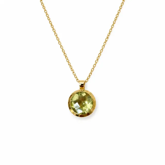 Juwelier Ripassa lemon quartz hanger geelgoud