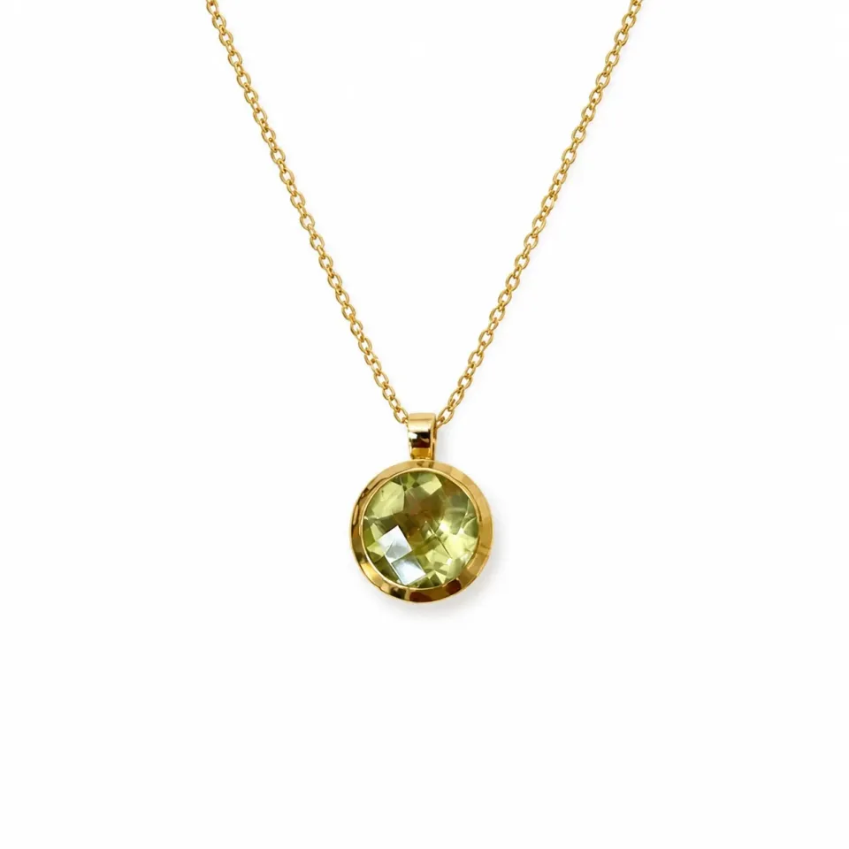 Juwelier Ripassa lemon quartz hanger geelgoud