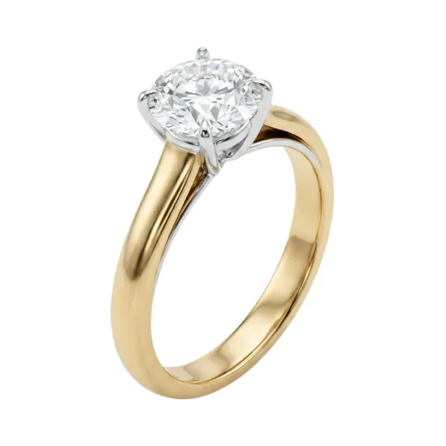 Geelgouden ring diamant solitair 14 karaat