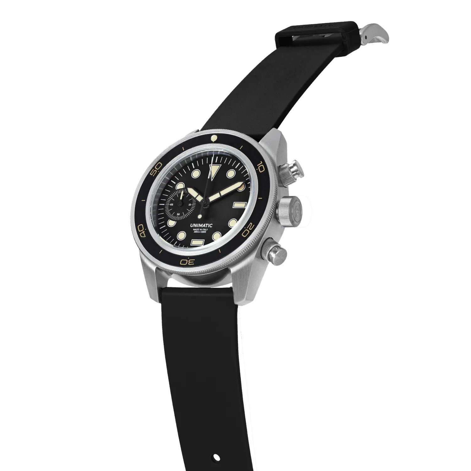 Unimatic Modello Tre U3-DHB horloge zwart chrono-diver