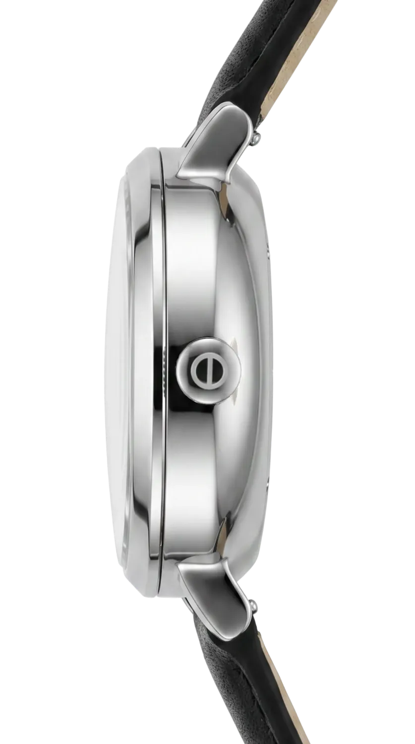Jacob Jensen Aekvator 2003 horloge zwart leer