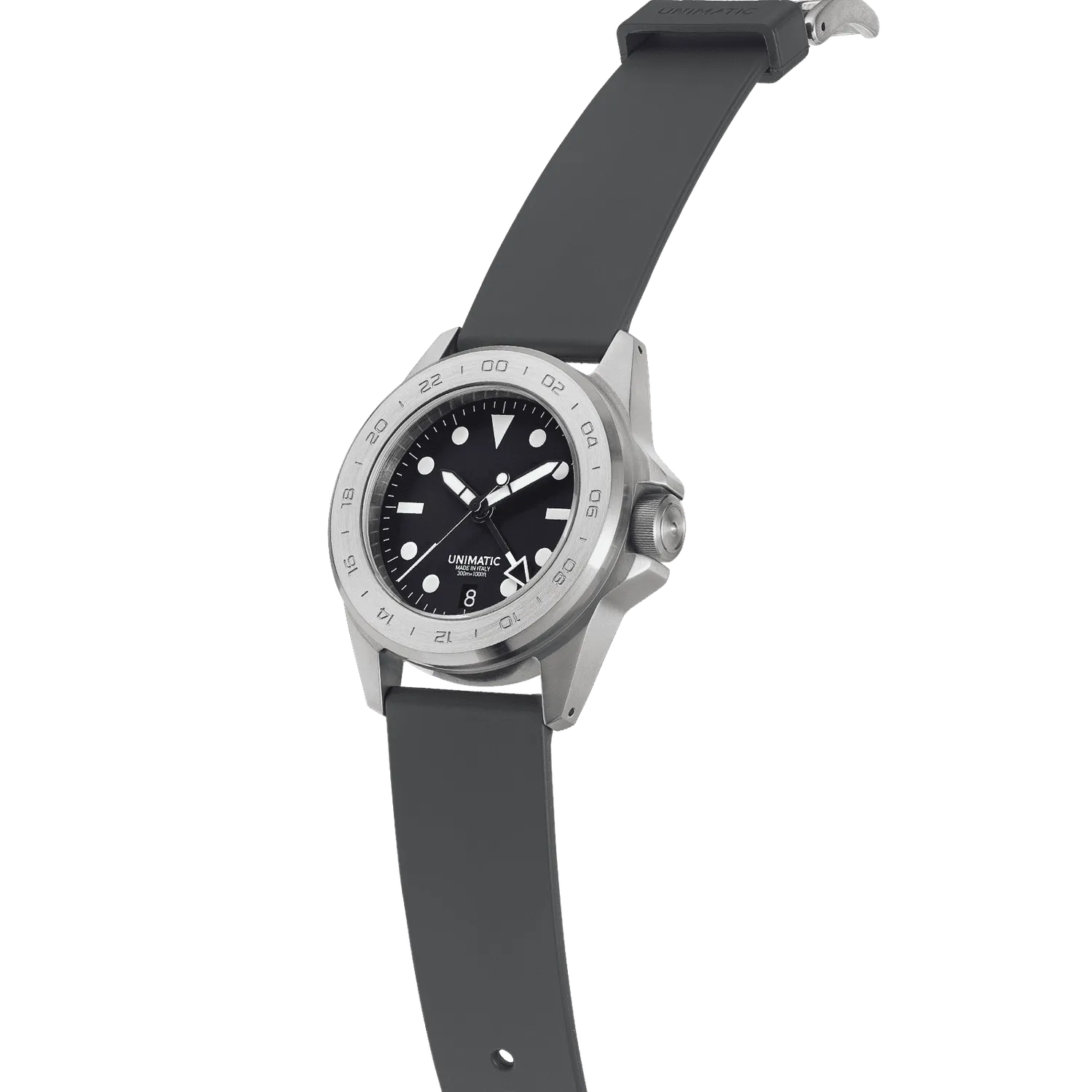 Unimatic Modello Quattro U4-GMT horloge zwart GMT