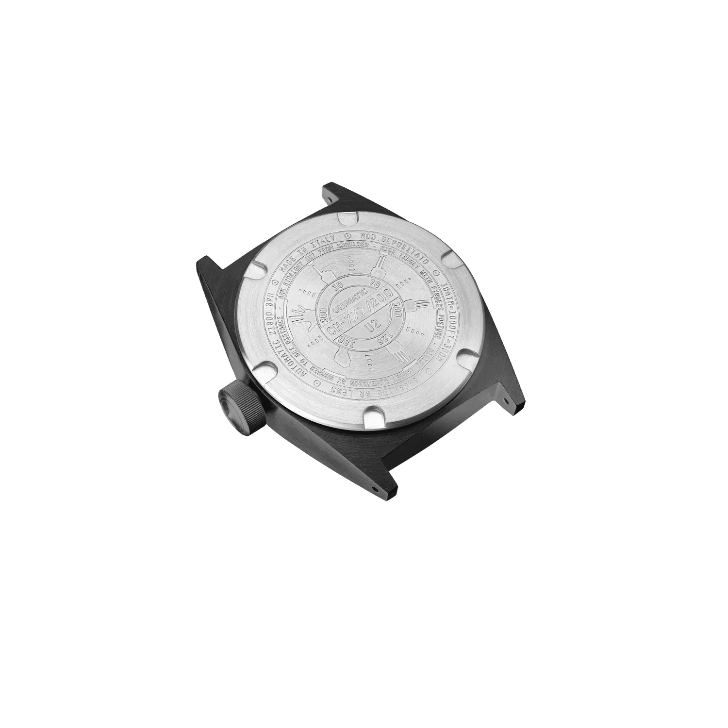 Unimatic Modello Due U2-CN horloge zwart DLC 300M