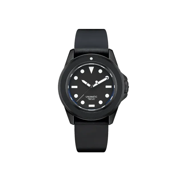Unimatic Modello Uno U1-FMN duikhorloge zwart DLC