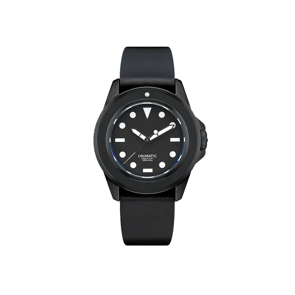 Unimatic Modello Uno U1-FMN duikhorloge zwart DLC
