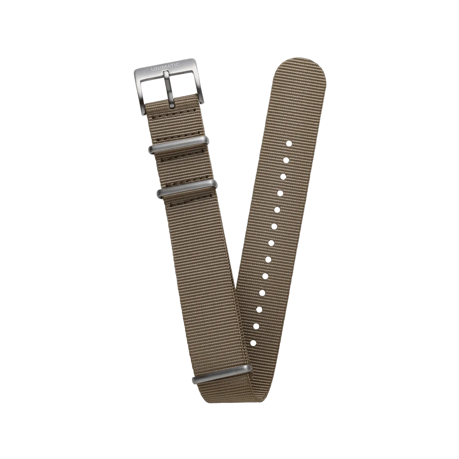 Unimatic Nato nylon horlogeband zwart 22mm