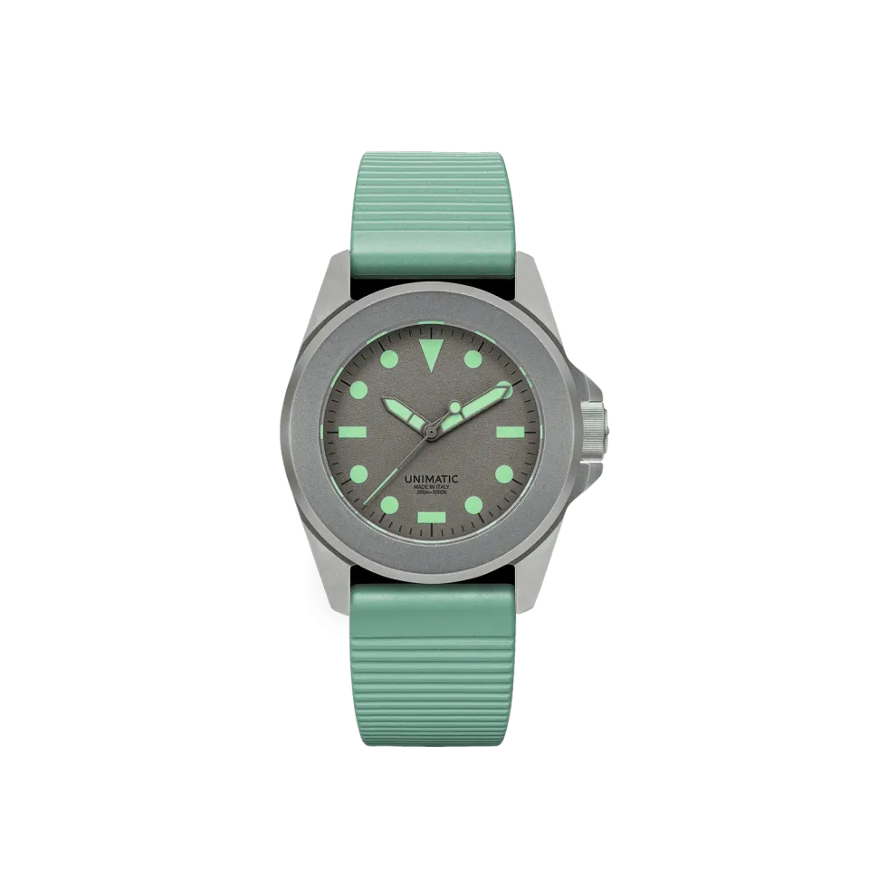 Unimatic Modello Quattro U4S-HG horloge grijs 300m
