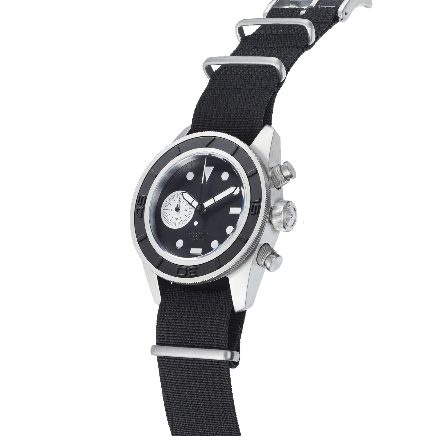 Unimatic Modello Tre U3-AEB chronograaf zwart 300m