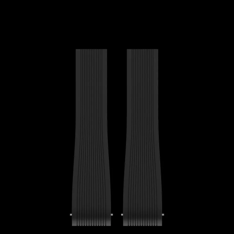 Maen Black Integrated FKM horlogebandje rubber